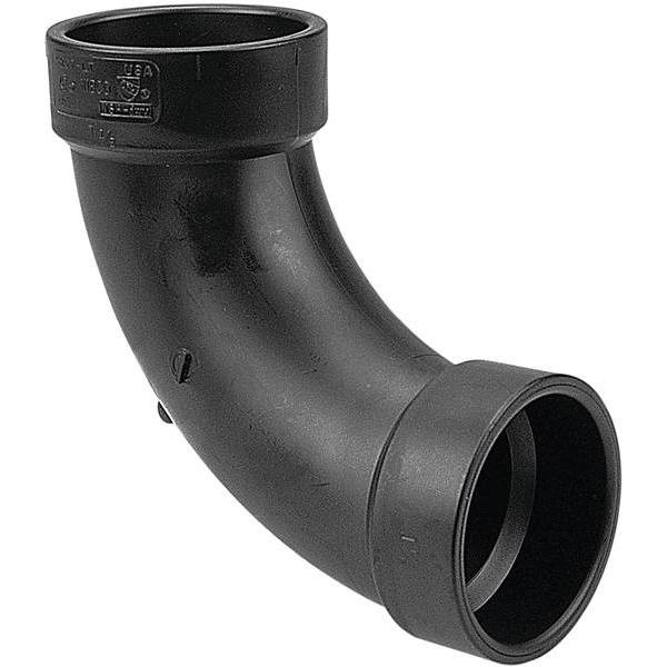 Nibco 3 In. ABS DWV 90-Degree Hub X Hub Long-Turn Elbow