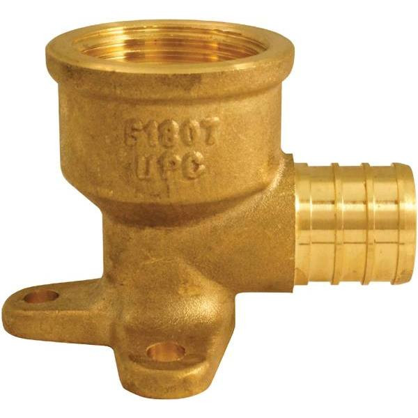 Apollo Adapter, 3/4" Brass PEX-B Barb X 3/4" Fpt, 90-Degree Elbow, Drop Ear