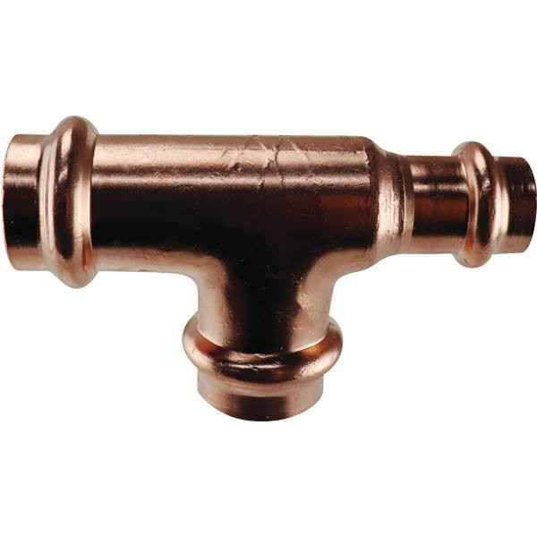 Apollo 3/4 In. X 1/2 In. X 3/4 In. Copper Press Reducing Tee Fitting
