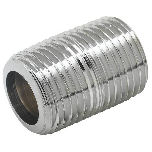 T&s Brass And Bronze 1/2" Npt Close Nipple Chrome Plated