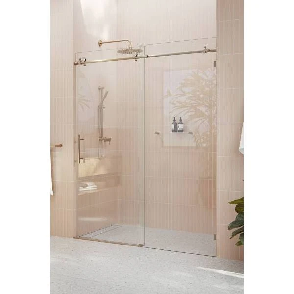 Glass Warehouse Eclipse 52-56"wx78"h Frameless Sliding Shower Door Br Bronze