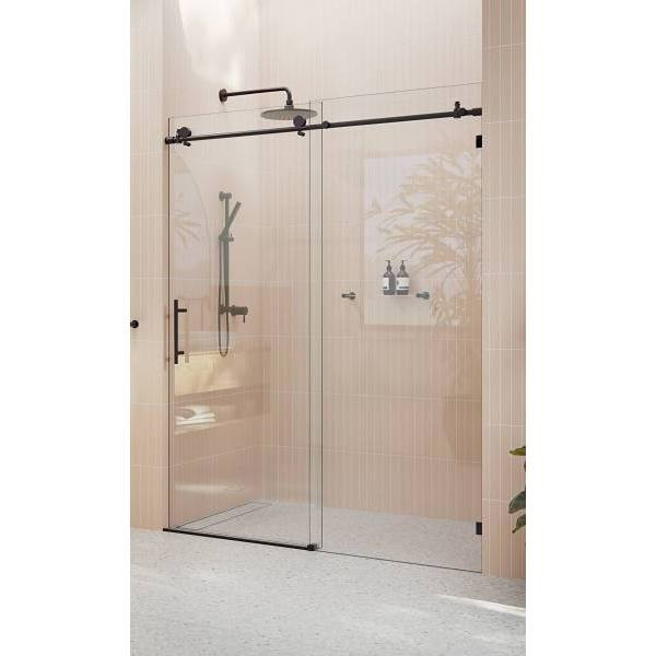 Glass Warehouse Eclipse 64"X78" Frameless Glass Shower Doors Gw-Sld-64-Mb