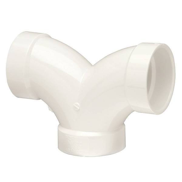 Nibco 2" PVC DWV Double 90-Degree All Hub Elbow Fitting