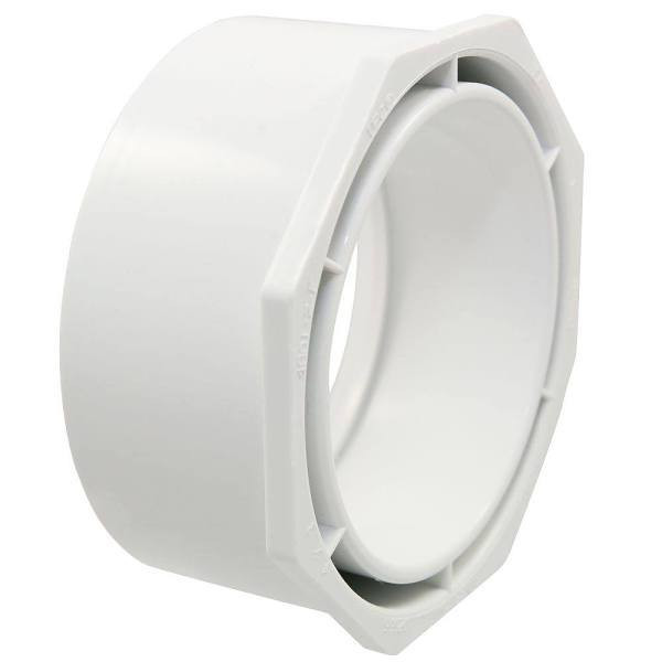 Nibco 6" X 4" PVC DWV Spigot X Hub Flush Bushing