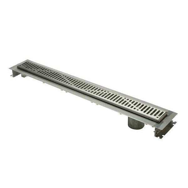 Zurn 28"Shower Drain With Outlet And Wave Grate