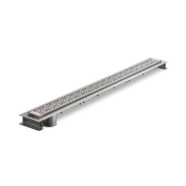 Zurn 40"Drain With Decorative Block Grate And Outlet