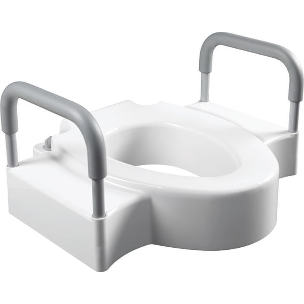 Bemis Assist Stay-Tite Easy-Clean Universal Fit Plastic Closed Front Toilet Seat With Support Arms In White