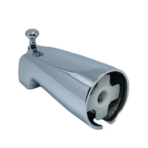 Maintenance Warehouse Brass Tub Spout With Diverter,  5/8 In. Compression Fit, Chrome