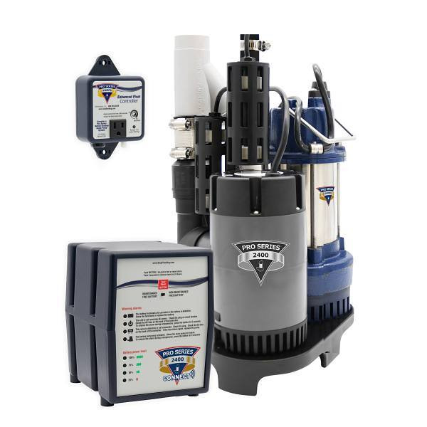 PRO Series Pumps Combination 1/2 HP Primary Battery Backup Sump Pump System