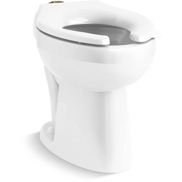 Kohler Highcliff Ultra Floor-Mount Top Spud Antimicrobial Flushometer Bowl
