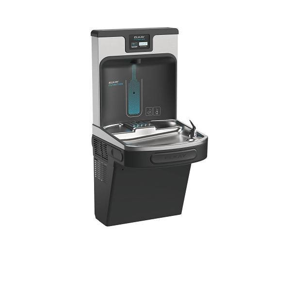 Elkay Enhanced Ezh2o Bottle Filling Station And Drinking Fountain, Midnight Black, ADA