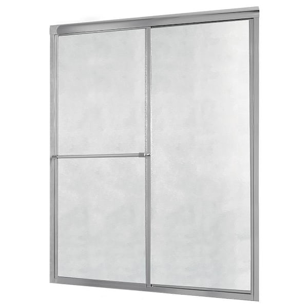 Seasons Raleigh 70 In. H X 60 In. W Framed Bypass Shower Door, Obscure Glass, Silver Finish