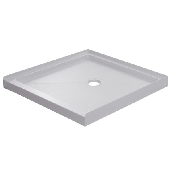 Seasons 36 In. X 36 In. Shower Base, Center Drain, White