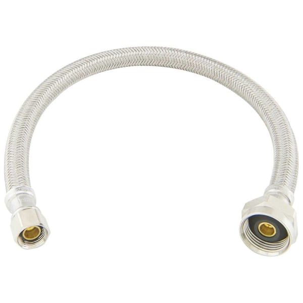 Brasscraft 3/8" Comp X7/8" Ballck Metal Nut X16" Braid Poly Toilet Cn Case Of 25