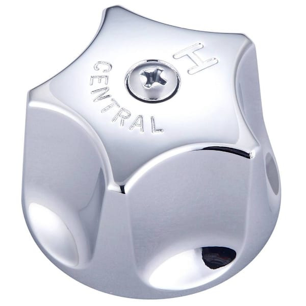 Central Brass Round Fluted Handle With Screw-Hot