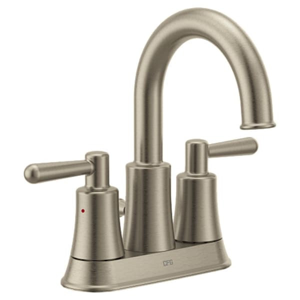 Cleveland Faucet Group Ember Brushed Nickel Two-Handle High Arc Bathroom Faucet