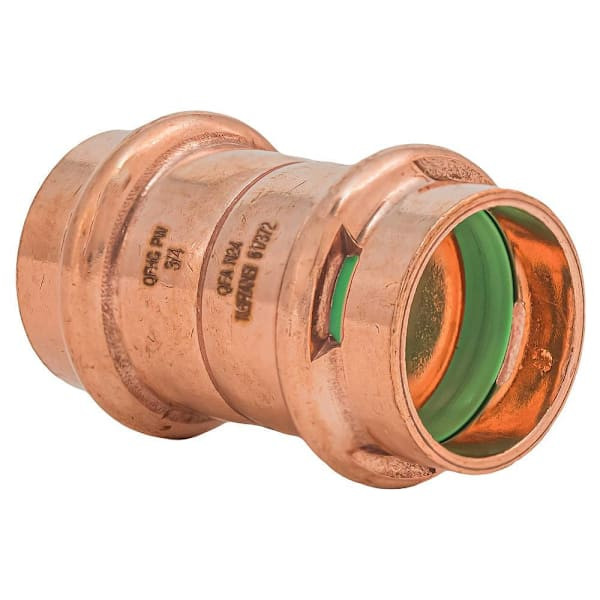 Quickfitting Surepress 3/4" X 3/4" Copper Press X Press Coupling With Stop