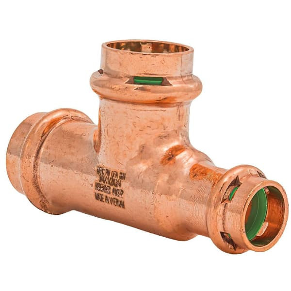 Quickfitting Surepress 3/4" X 1/2" X 3/4" Press Copper Reducing Tee Fitting