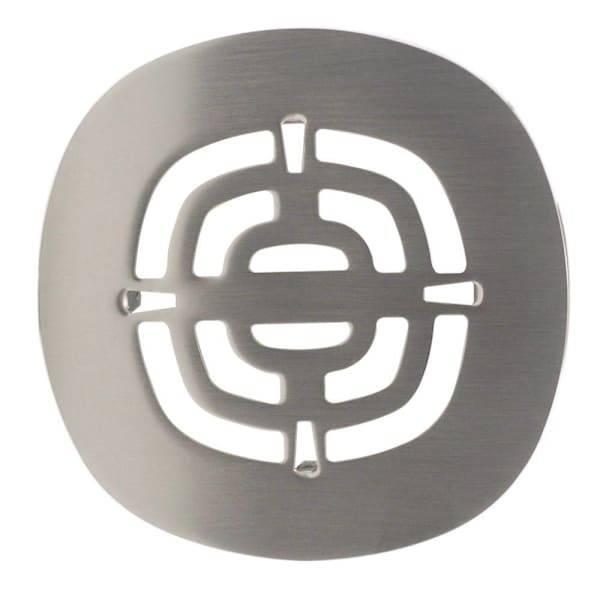 Westbrass 4-1/2 In. Brass Snap-In Shower Strainer Grid In Satin Nickel
