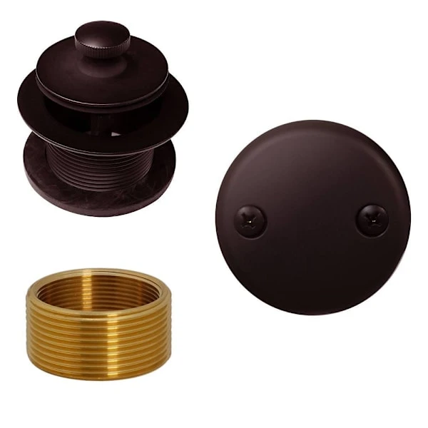 Westbrass Tip Toe Bathtub Trim Set With 2-Hole Faceplate In Oil Rubbed Bronze