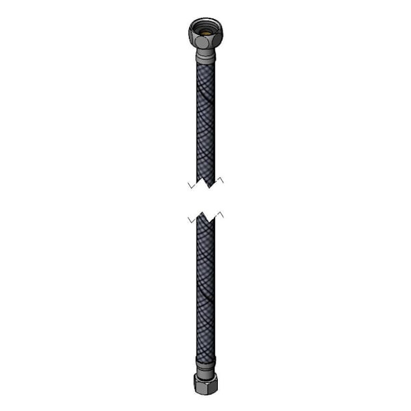 T&S Brass And Bronze Flex Hose 3/8" Comp 9/16-24un Female X 1/2" Npsm Female 24"