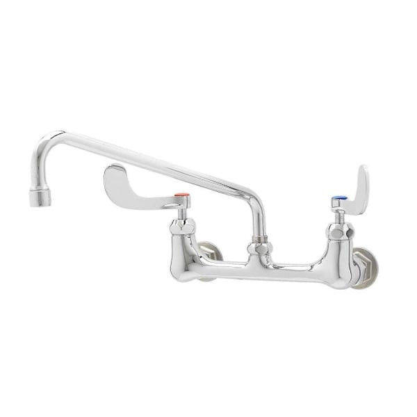 T&S Brass And Bronze Dbl Pantry Faucet 8" Centers 12" Swing Nzzl 4" Wrist Hndles
