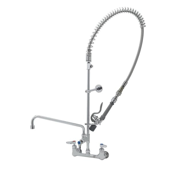 T&S Brass And Bronze Pre-Rns 8" Wll Mnt Base Cerama 14" Nzzl B-0107-J-Swv Qd Tee