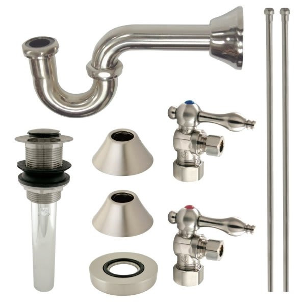 Kingston Brass Cc53308vkb30 Plumbing Sink Trim Kit With P-Trap And Drain