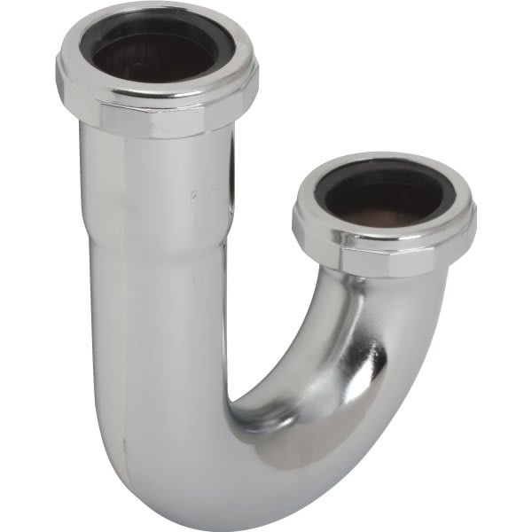 Brass Tubular J-Bend 1-1/4" X 1-1/4" Washer Connect 20-Gauge Hi-Inlet