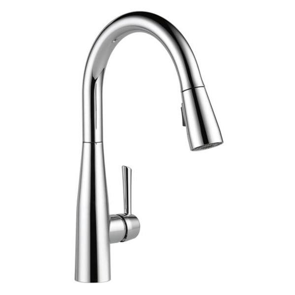 Delta Essa Pull-Down Kitchen Faucet, 1.8 Gpm, 8" Center, Chrome, 1 Handle