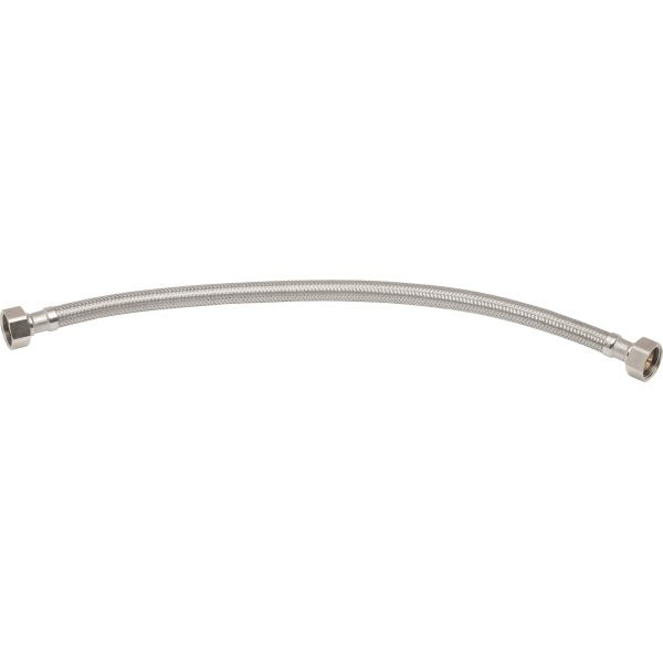 Maintenance Warehouse Stainless Steel Faucet Supply Line 20" 1/2 Fip X 1/2 Fip