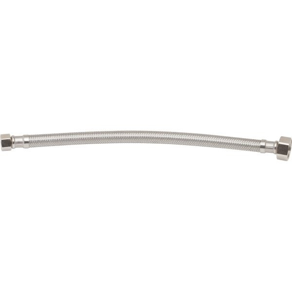 Maintenance Warehouse Stainless Steel Faucet Supply Line 12" 3/8 Flare X 1/2 Fiare
