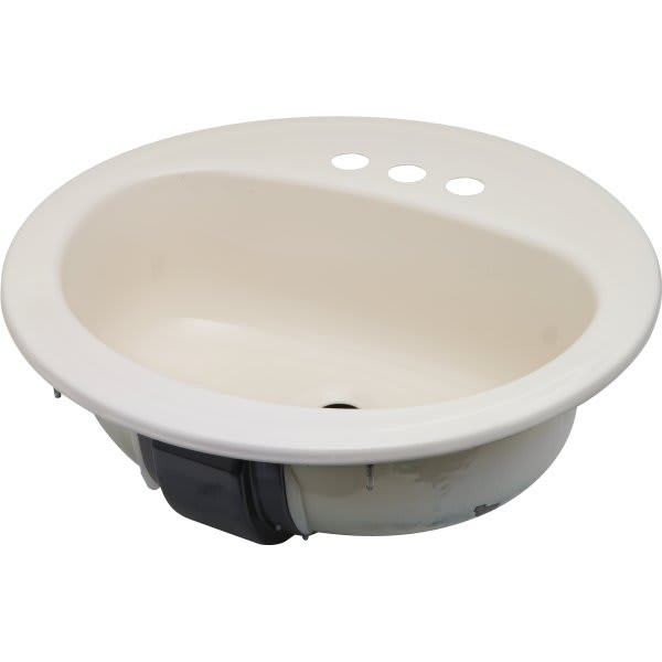 Bootz 19" Round Lavatory Sink Bone Porcelain Steel