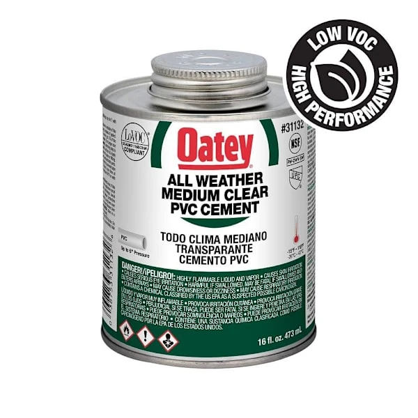 Oatey 16 Oz. PVC All Weather Clear Cement