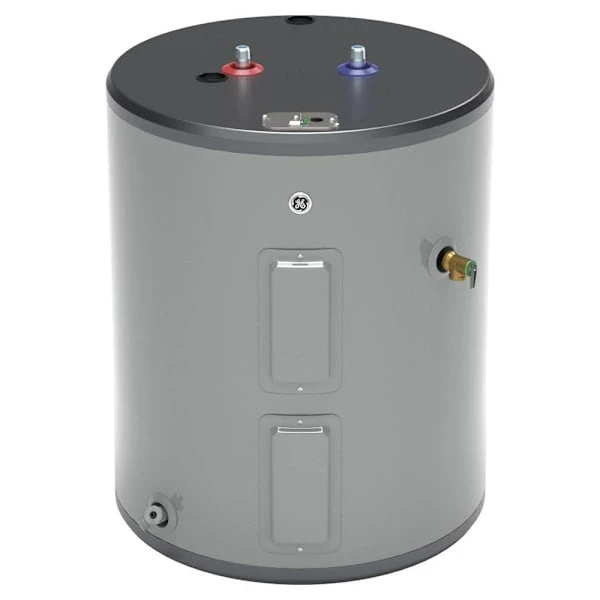 GE RealMAX Choice 36 Gal. Top Port Lowboy 5500 W Electric Water Heater, Side Valve