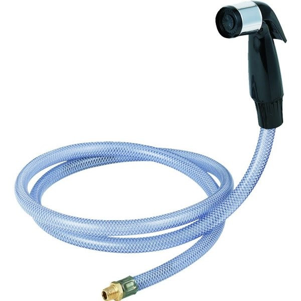 Faucet Sprayer Black/Chrome With 48"Clear Hose