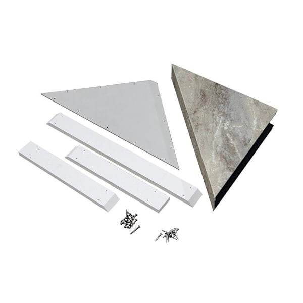 Palisade Vinyl Corner Shower Seat, 24.88" X 12.31", Venetian Marble
