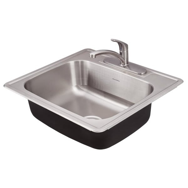 American Standard Colonypro Single Bowl Stainless Steel Sink Kit 25 X 22 X 6"
