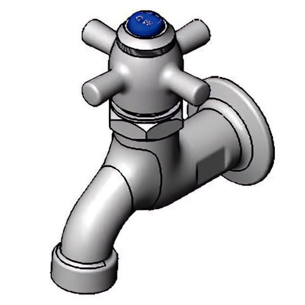 T & S Sink Faucet, Wall-Mount,  6.25 Gpm, Polished Chrome