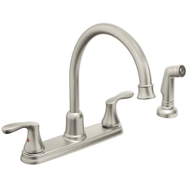 Cleveland Faucet Group Cornerstone Classic Stainless High Arc Kitchen Faucet With Spray 1.5 Gpm