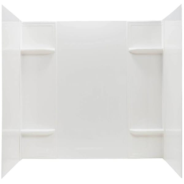 E.l. Mustee Mustee 60"W X 30"D X 58" H Adhesive Thermoplastic Bathtub Surround