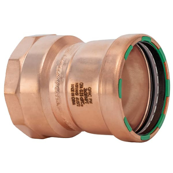 Quickfitting Surepress 3" Press X 3" Fnpt Copper Female Adapter