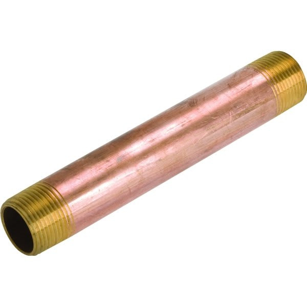 Mueller Streamline Brass Nipple, 1/2 X 5"