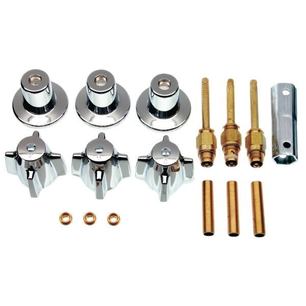 Danco Remodeling Trim Kit For Central Brass 3-Handles Tub/Shower Faucets, Brass