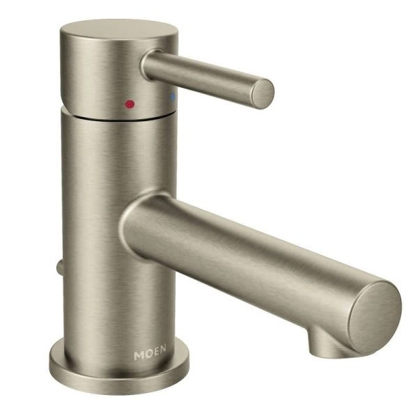 Moen Lifeshine Brushed Nickel One-Handle Low Arc Bathroom Faucet 1.5 Gpm