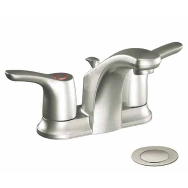 Cleveland Faucet Group Baystone Lavatory Faucet Brushed Nickel Two Handle With Pop-Up