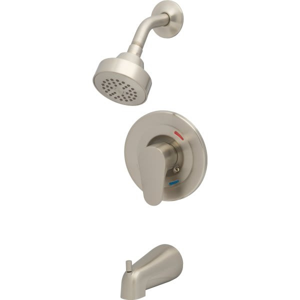 Cleveland Faucet Group Edgestone Tub/Shower Trim Kit, 1.75 GPM Shower, Brushed Nickel