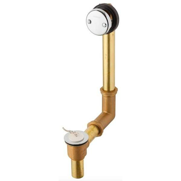 Gerber Classics Chain And Stopper Tub Drain, 17 Gauge, Drain In Shoe, Chrome
