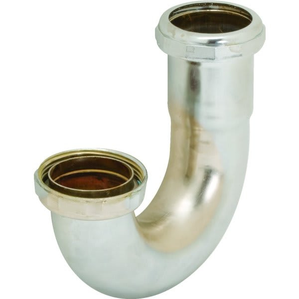 Brass Tubular J-Bend Sink Trap 1-1/2" X 1-1/2" And 1-1/4" 20-Gauge