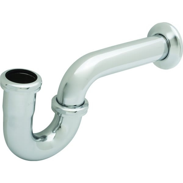 Brass Tubular P-Trap 1-1/2" X 1-1/4" And 1-1/2" Ground Joint Connection 17-Gauge